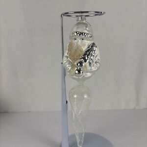 Blown Glass Ornament Santa Icicle Germany 9" long